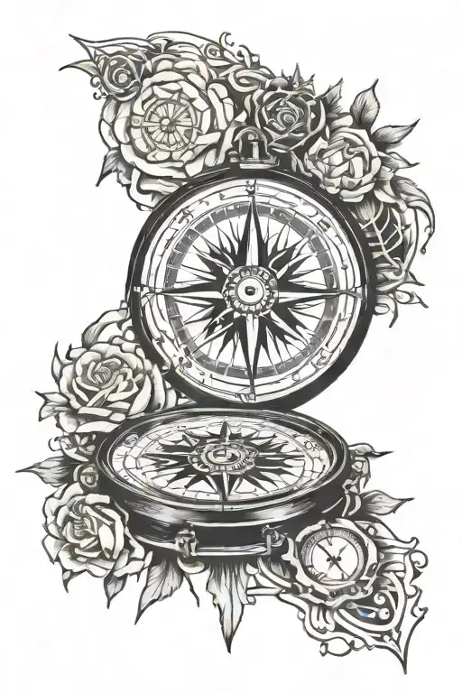 Jesus And Compass Surrounded