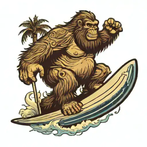 Surfing Bigfoot
