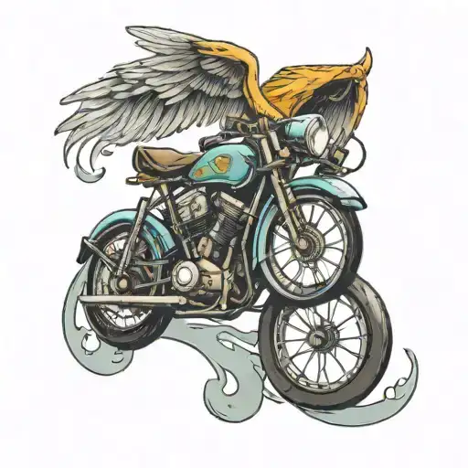 Wing Wheel On Road Way