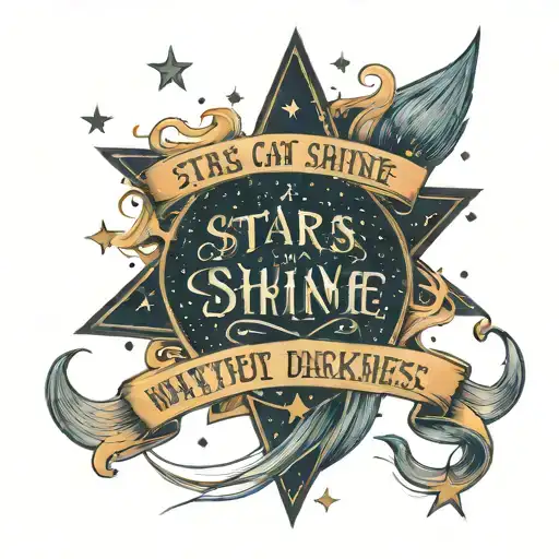 Text Saying Stars Can't Shine Without Darkness