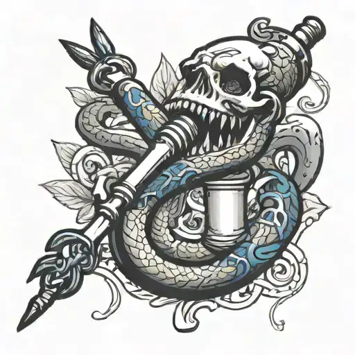 Pfopofol Syringe With An Aesculapius Snake Around It