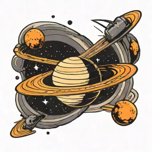 A Planet Orbiting Around Another Planet Saturn