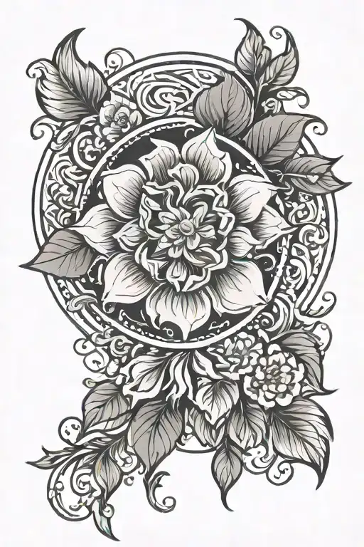 Circle Flower Border