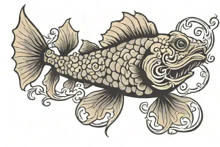 Stone Fish Stayng Front On Front View