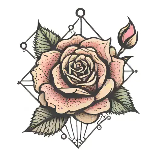 Geometric Dot Rose