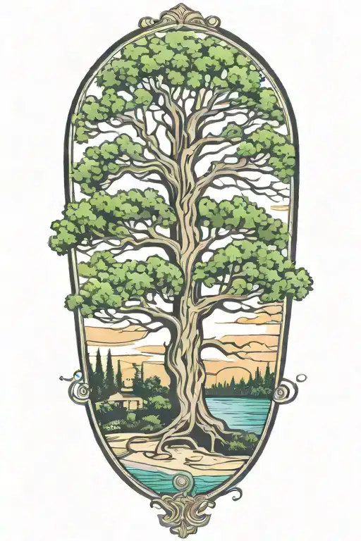 Wahoo Live Oak Tree Beach