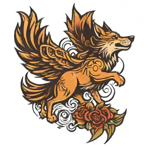 Tattoo Of Freedom Inspired By Wolf