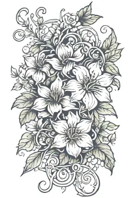 Vine And Flowers Wrapped