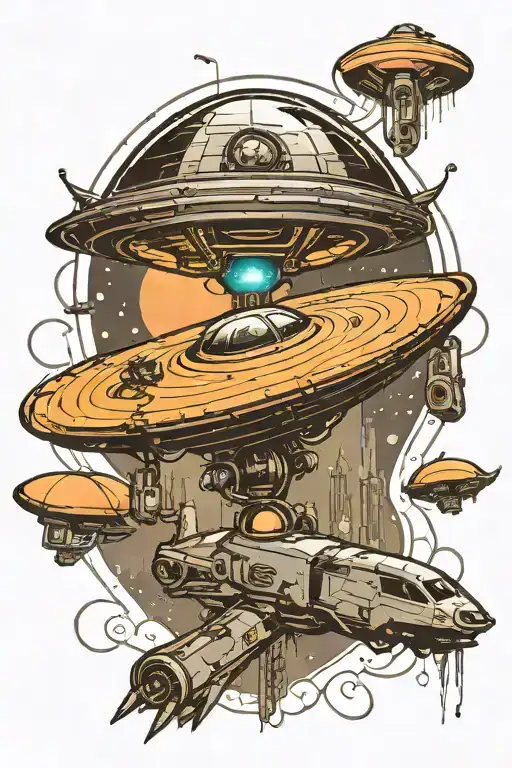 Cyberpunk Ufo Abducting