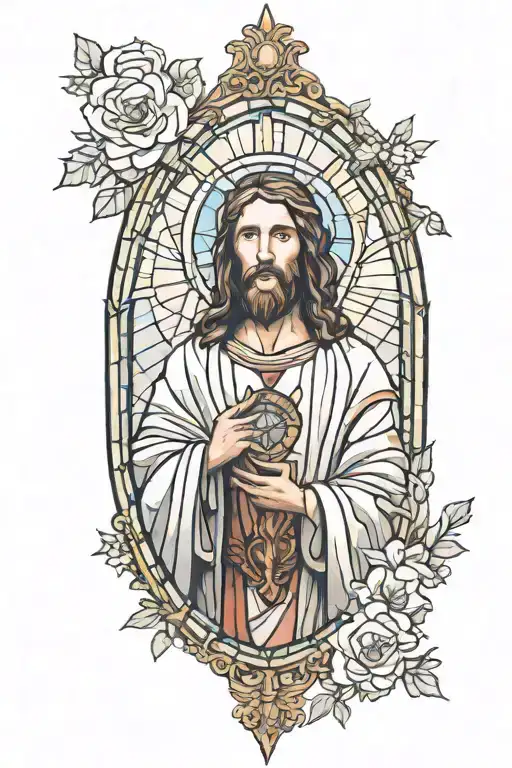 Jesus Christ Stained Glass Window