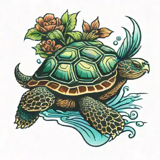 Turtle Swimming Gracefully