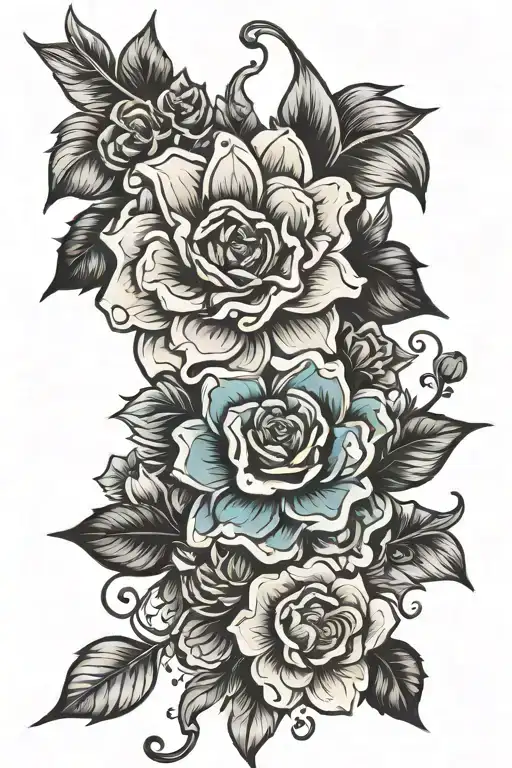 Wandering Floral Forearm Tattoo Design