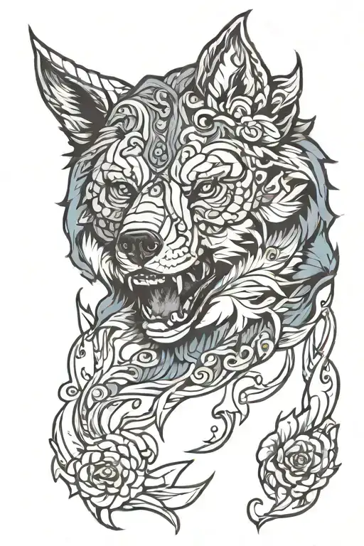 Bear Wolf Head
