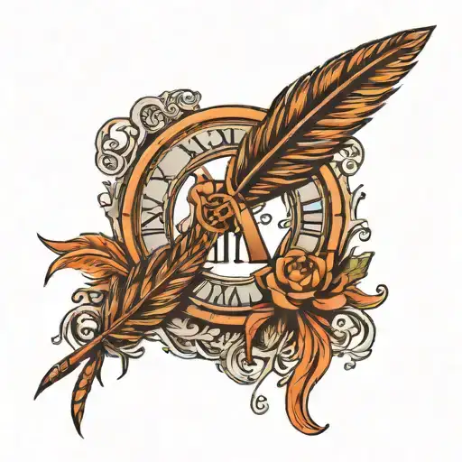 2005 Roman Numeral With Feather