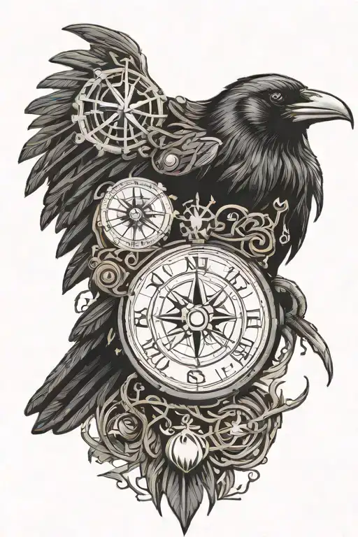 Raven With Fangs And A Compass Eye Socket