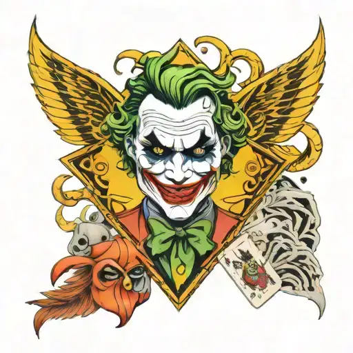 Joker Card Jangle Mask With Different Emotions Representing Mental