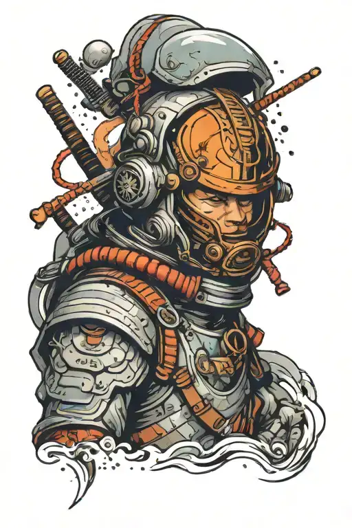 Samurai Warrior Astronaut