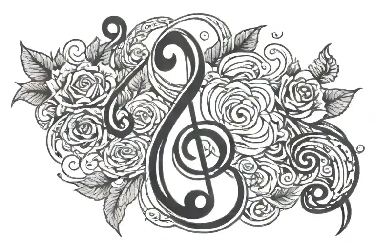 Garden Therapy Music Note Intertwined