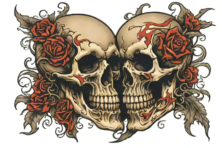 Split Skull With Mouth Inbetween