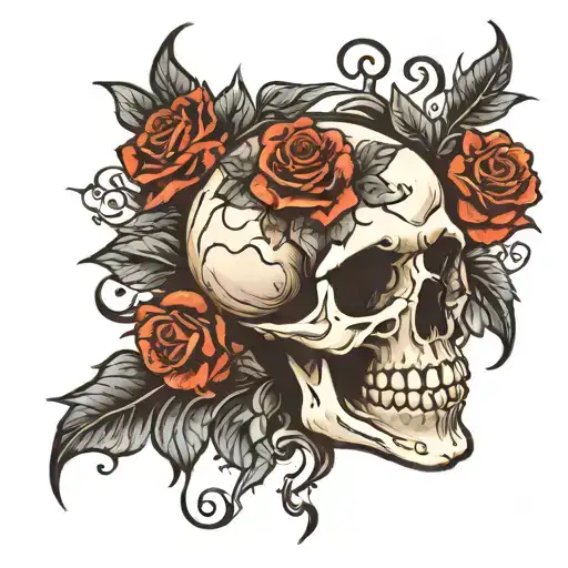 Skull And Roses