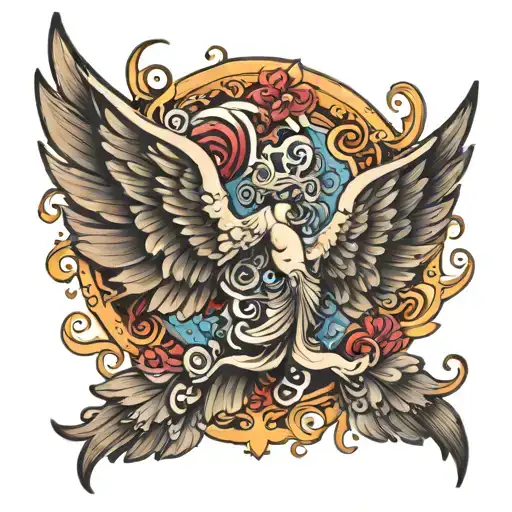 M Angel Wings Flying