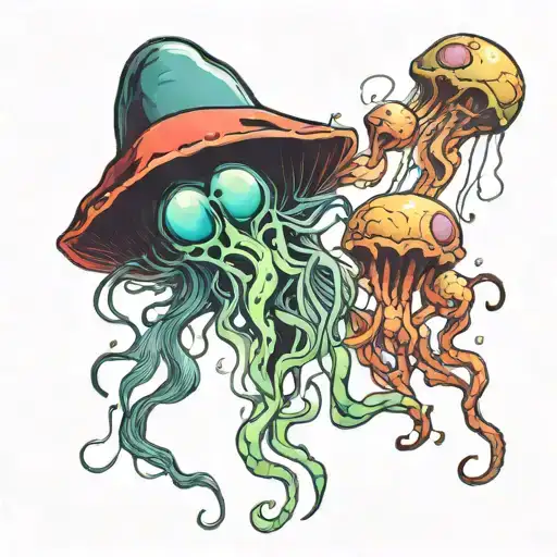 Jellyfish And Alien Smoking