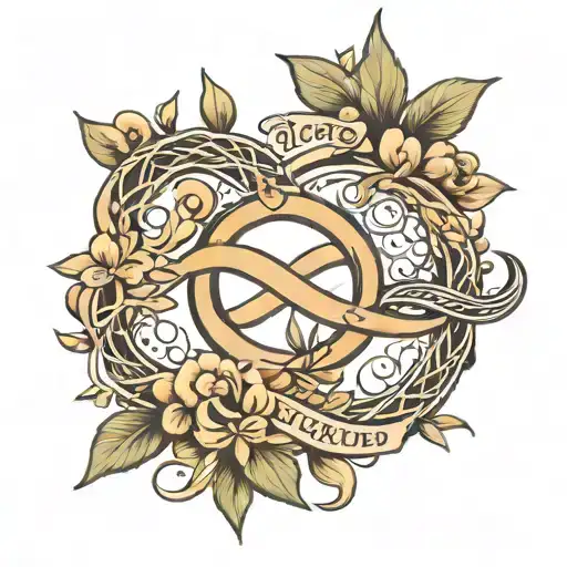 Infinity Symbol Love And Freinds And Family And Olive Branch