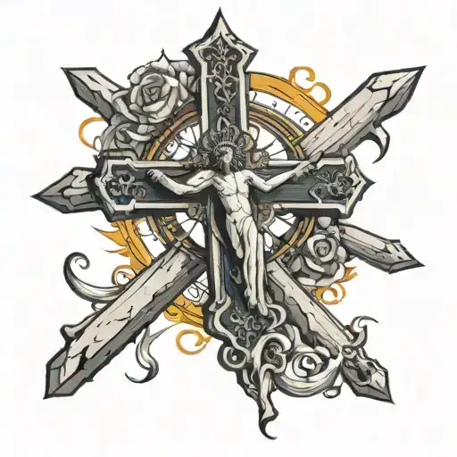 Cross With Jesus Christ