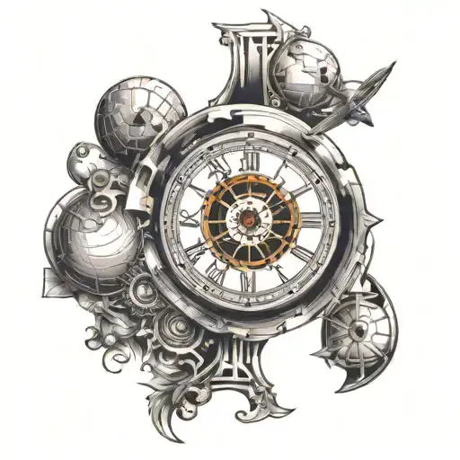 A Unique Clock Idea With A Solar System Inside Of Shoulder Round Part