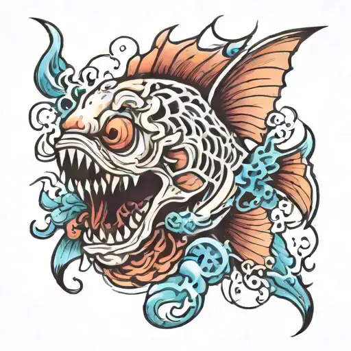 Angry Fish Bones Emerging