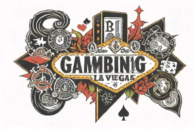 Gambling Las Vegas Sign In Background