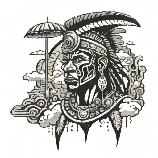 Zulu Warrior Surrounded My Rain Clouds