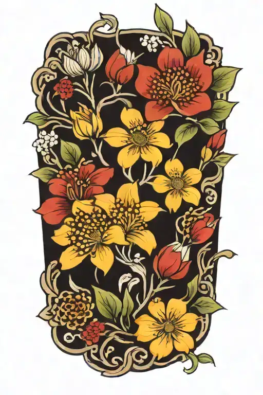 Japanese Flowers Blooming