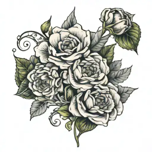 Fore Arm Tattoo Birth Flowers