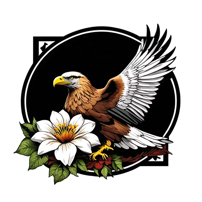 Eagle Flower Intertwined