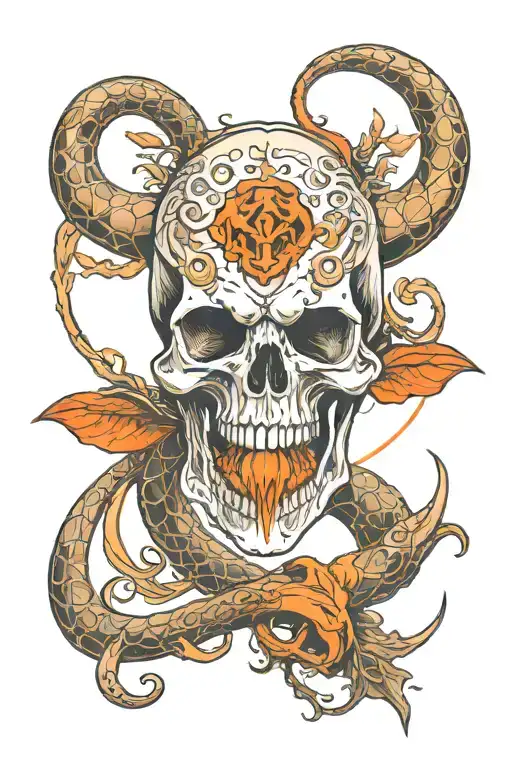 Ouroboros Chest Skull Time Cast A Spell