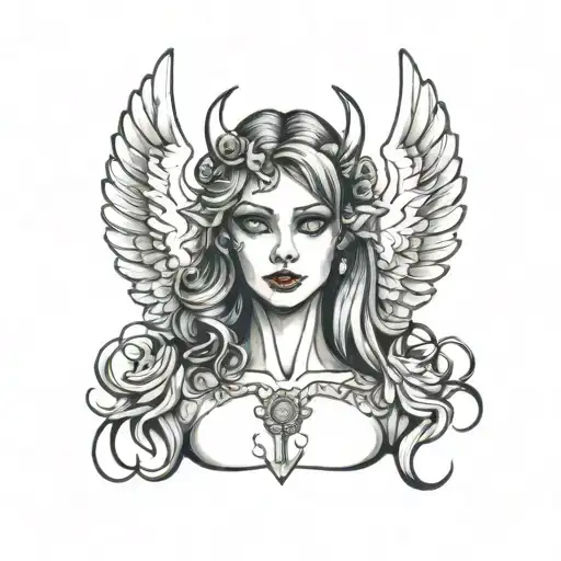 Angel Half Demon Girl