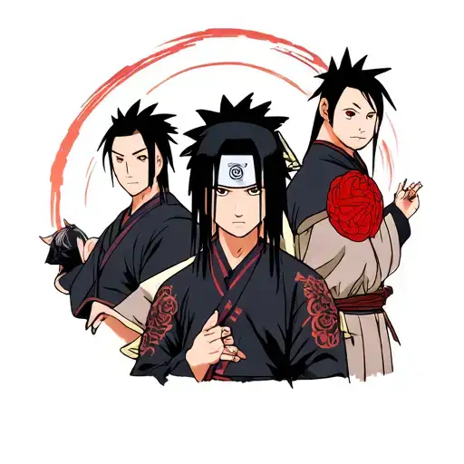 Uchiha Clan With Itachi After Killing The Village