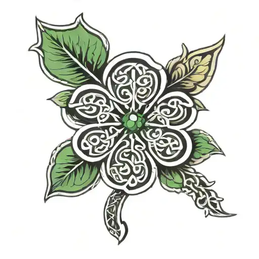 Celtic Clover Design Featuring