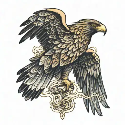 Golden Eagle And Nature