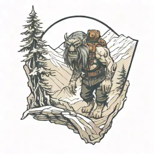 Ymir Lurking Behind A Mountain