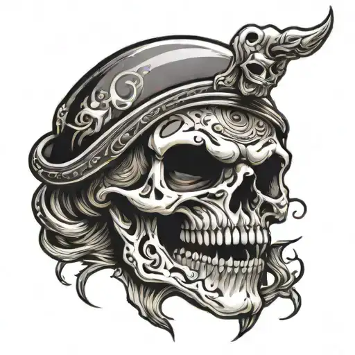 Screaming Skull Face