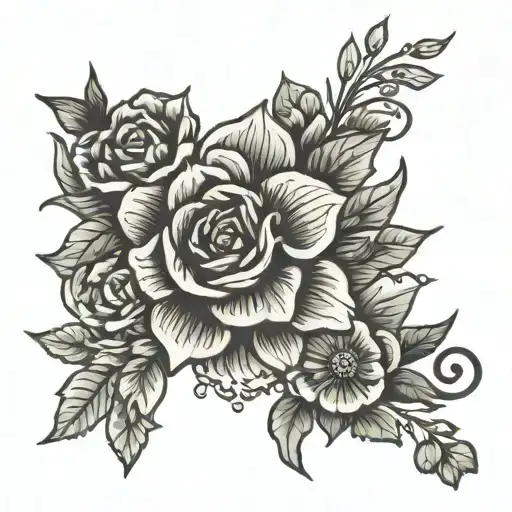 Flowers Around Wrist Birth Month February October August