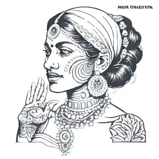 A Indian Woman In Sadi