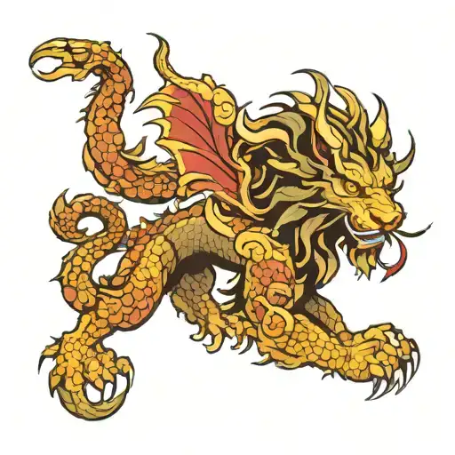 Scorpio Dragon Lion Arm Sleeve