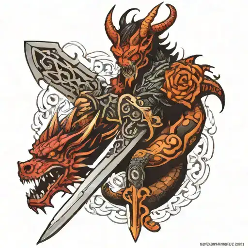 Demon Sword With Dragon