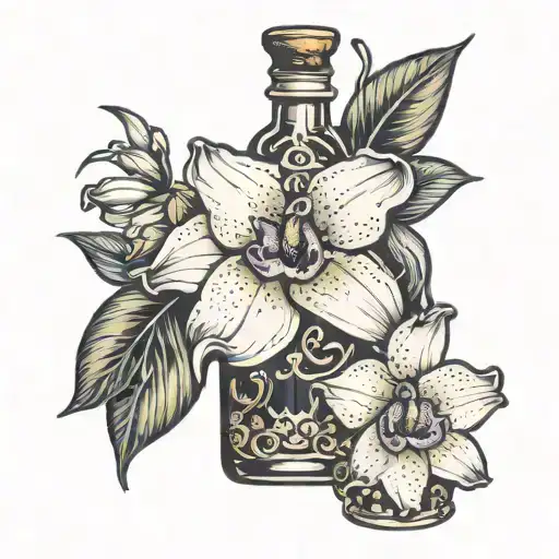 Cattleya Flowers With Love Drink Me Bottle