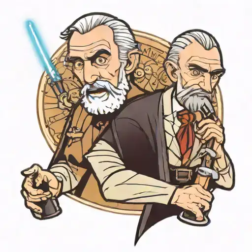 Count Dooku Figting Patrick Star