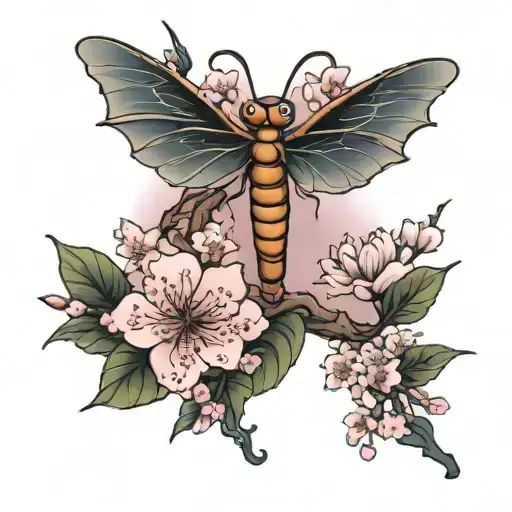 Dragon Ang Dragonfly Cherry Blossom