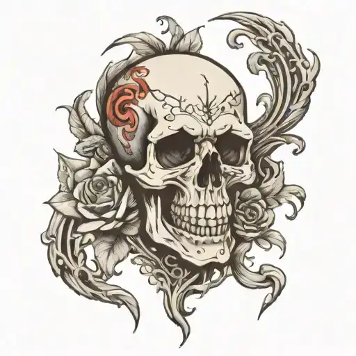 Skull Neck And Chest Piece